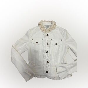 Melanie Lyne White Jean Jacket